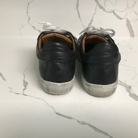 Bueno Handworked Black Leather Lace up Sneakers EU 37 - Picture 5 of 9